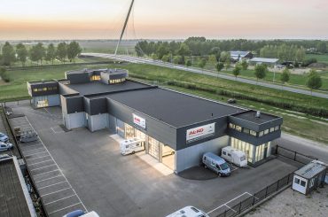 Luchtopname van het nieuwe AL-KO Klantencentrum Benelux