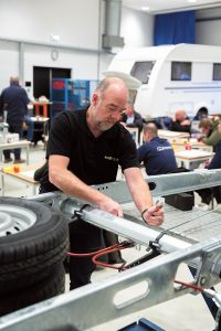 Cursist Jeroen Boonen van Wolf Caravans in Harderwijk