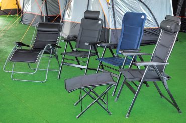 Eurotrail - De 3D Mesh serie: (v.l.n.r) de relaxstoel Tarente, de Chateau, de Grenoble en de Veroli