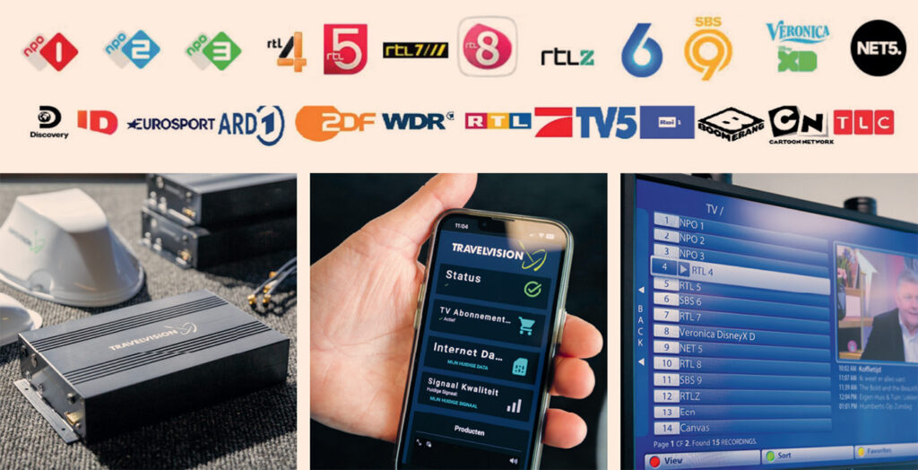 Met Travelvision is tv kijken en goed internet overal mogelijk